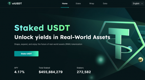 stUSDT最新质押量超4.5亿USDT，现已正式支持以太坊网络