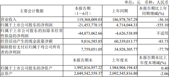 破发股菲沃泰上半年转亏 去年上市募15.5亿扣非降6成