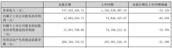 大叶股份H1净利降83% 刚发4.8亿可转债2020上市募4亿