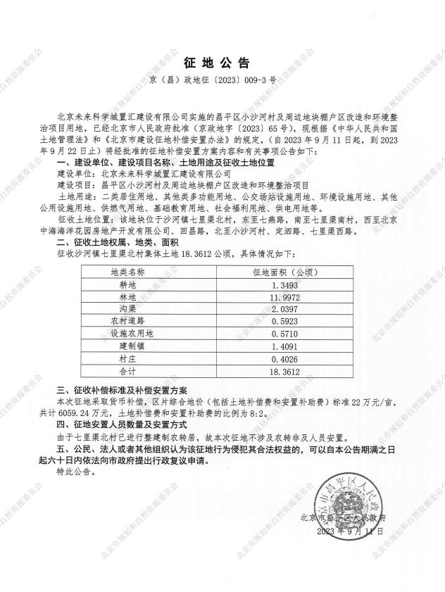 昌平这波征地不一般！将建住宅和学校！甚至还有公交场站…