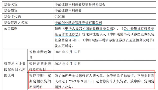 发生了什么？多只债基暂停向个人发售