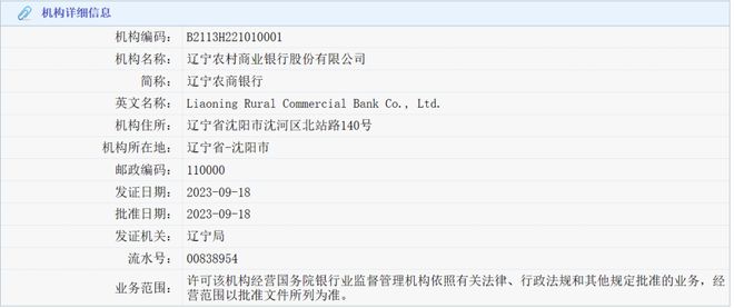 注册资本207.89亿元，这家省级农商行成立了