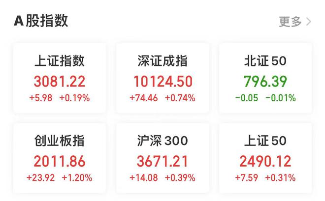 创指半日涨1.2% 医疗股集体上扬