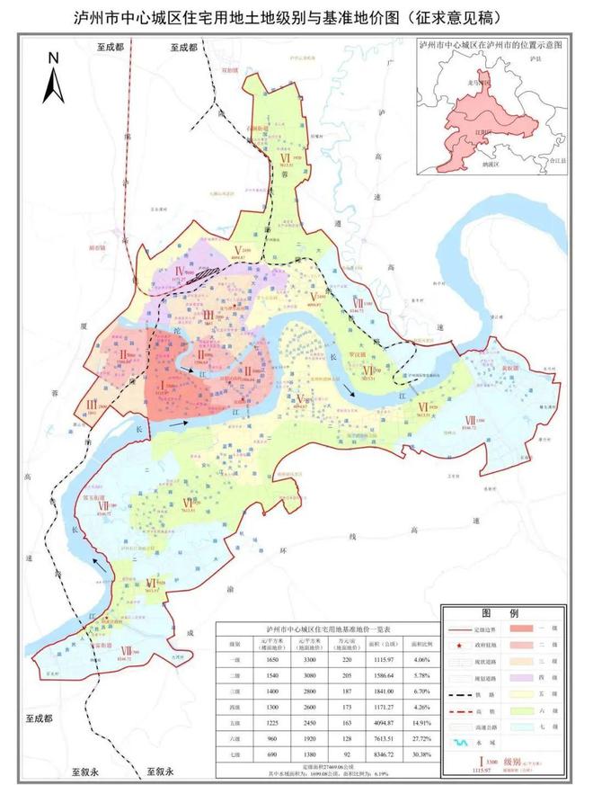 泸州买房丨住宅用地上涨6.2%！中心城区进行基准地价更新