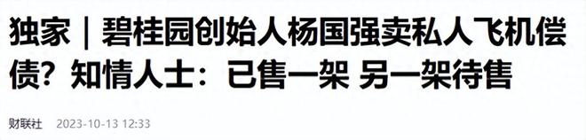 杨氏父女开始卖飞机还债了！同样巨额负债，他跟许家印有何不同？