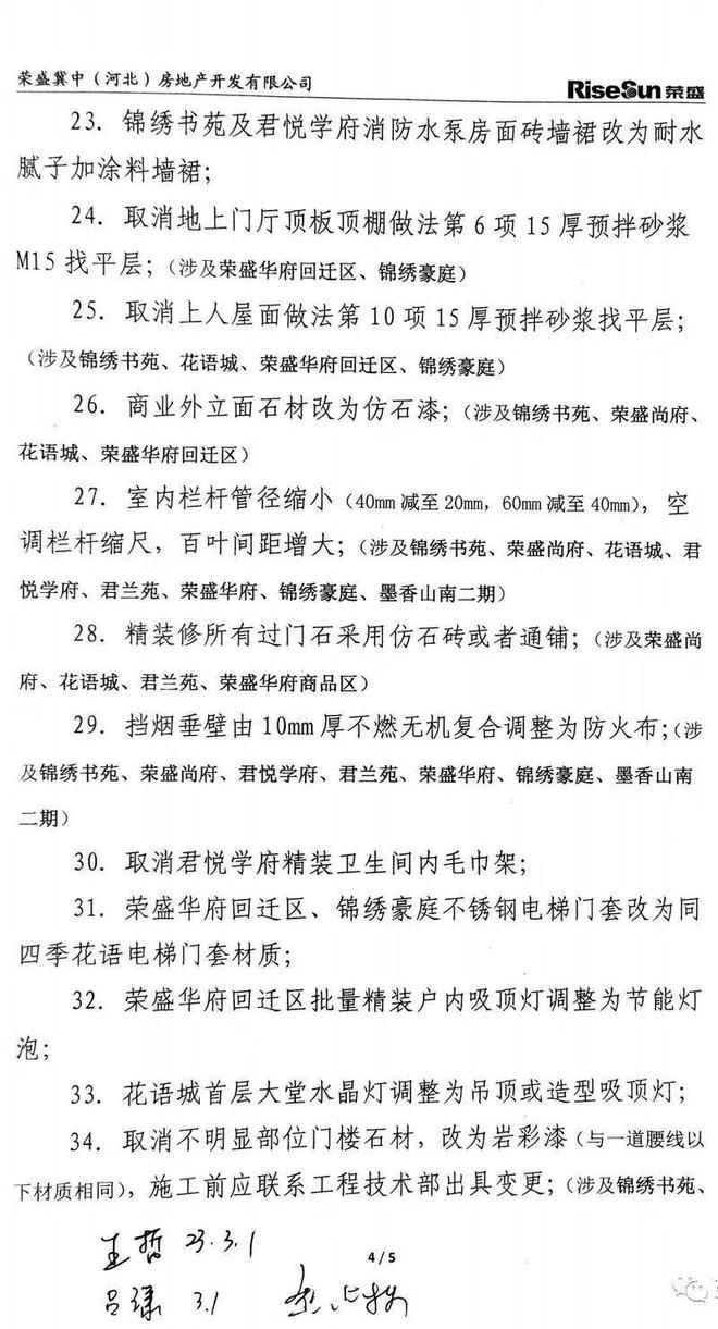 网友：荣盛延期交房 变更减配！没有担当的房企