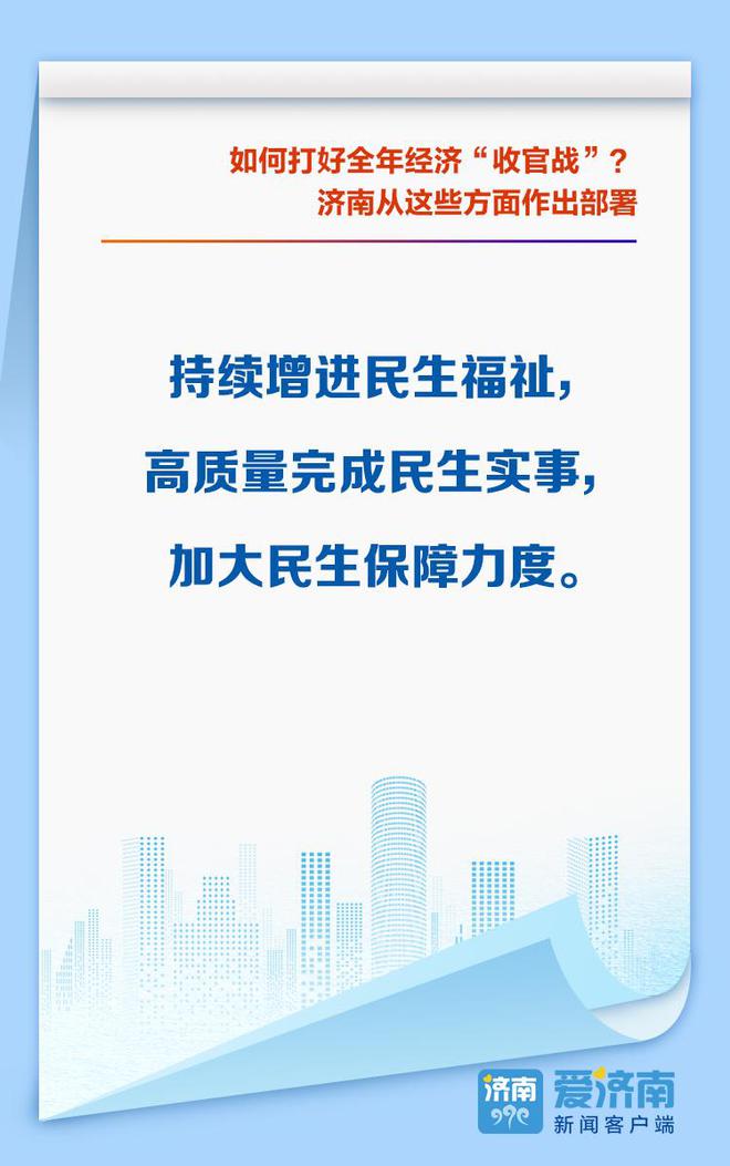 如何打好全年经济“收官战”？济南从这些方面作出部署