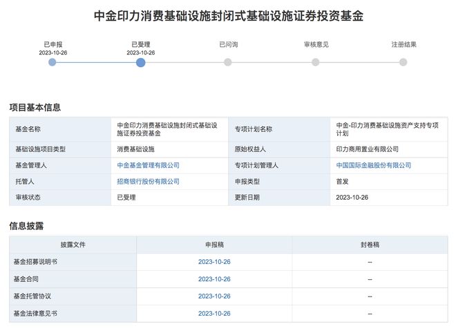 万科旗下印力集团申报消费类基础设施REITs，拟募集资金35.77亿元