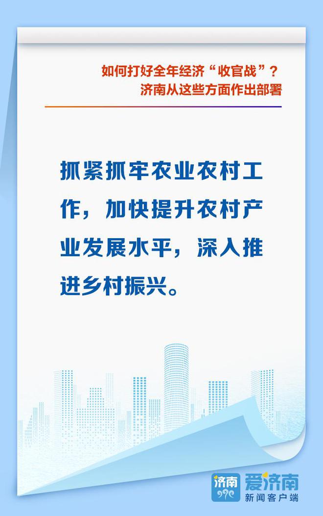 如何打好全年经济“收官战”？济南从这些方面作出部署