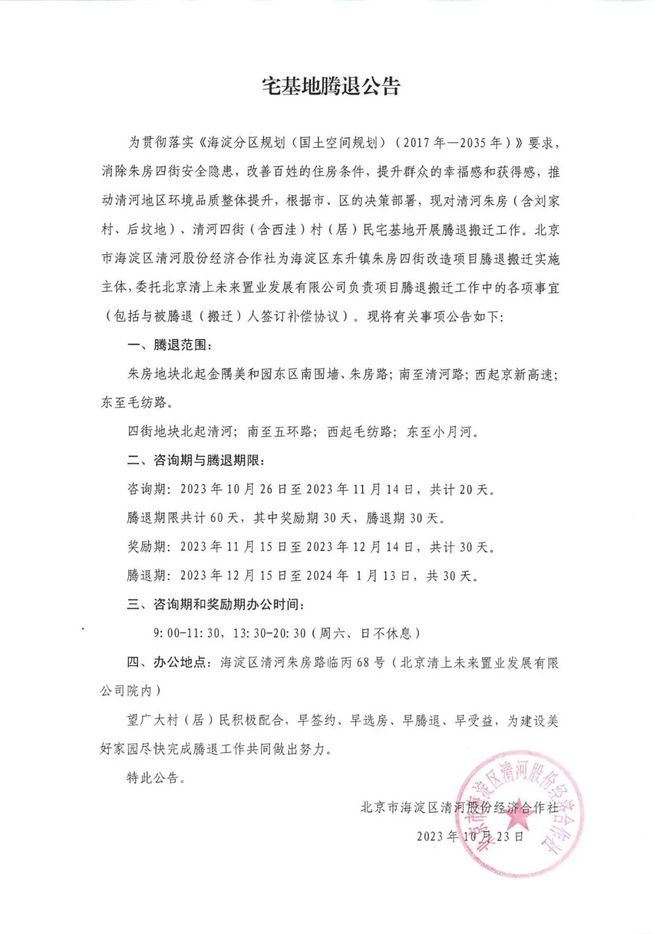 海淀这个腾退改造项目已启动！安置房户型图也出来了！