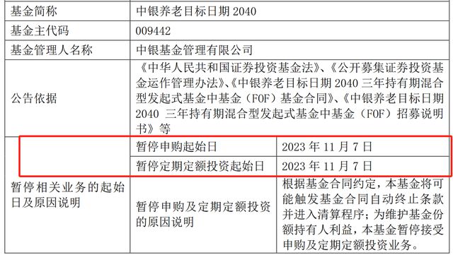 中银基金一养老基金面临清盘，成立近3年亏11%