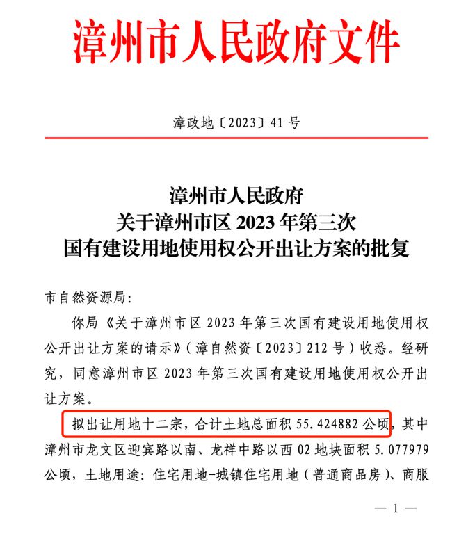 最新皮肤！漳州市区土地将12幅地块！涉及芗城、龙文、高新……