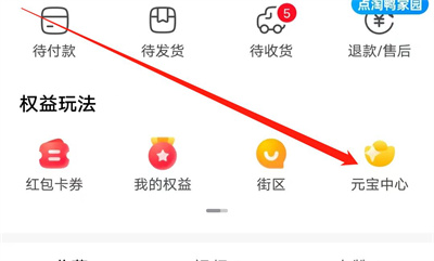 点淘如何查看元宝明细