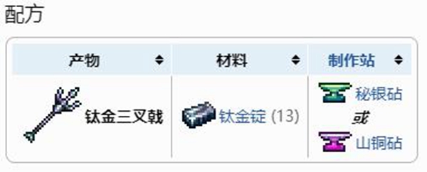 泰拉瑞亚钛金三叉戟获取方法