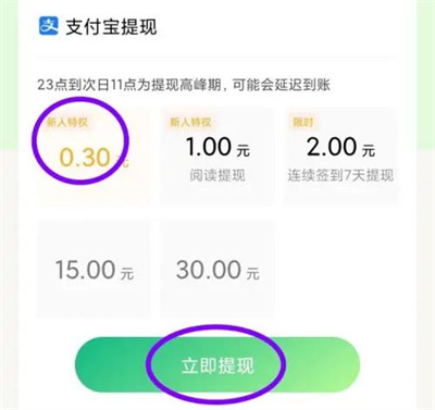 阅读小说提现