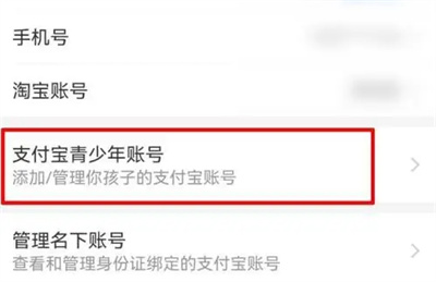 支付宝青少年模式怎么开