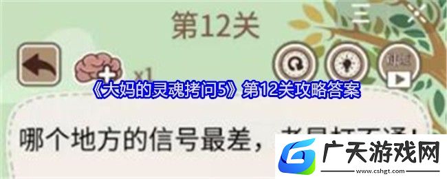 大妈的灵魂拷问5第12关攻略答案